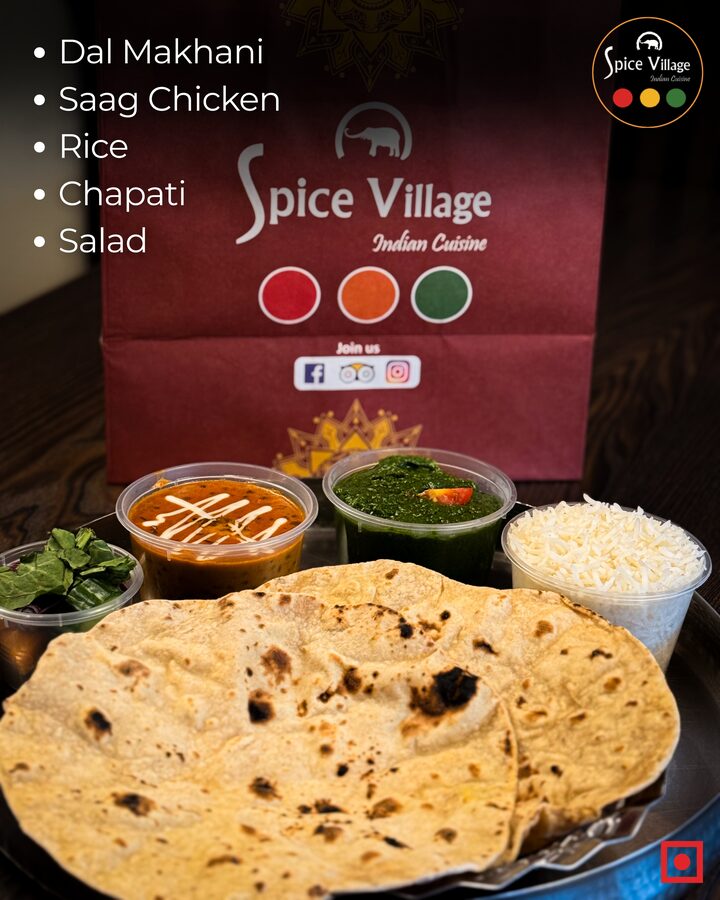 Monday non-veg tiffin box: Dal Makhani and Saag Chicken