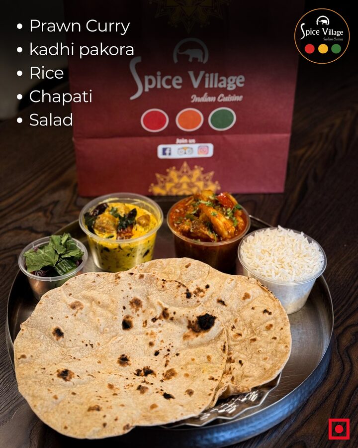 Thursday non-veg tiffin box: Prawn Curry and Kadhi Pakora